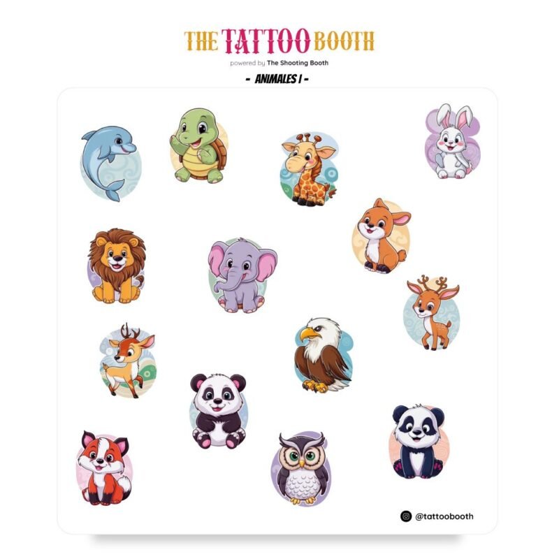 Plancha De Tatuajes Animales I X14 Tattoos
