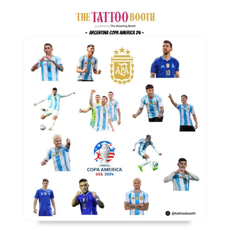 Plancha De Tatuajes Copa America X15 Tattoos