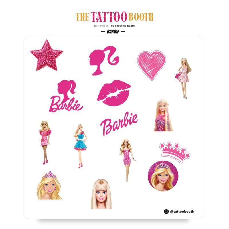 Plancha De Tatuajes Barbie X14 Tattoos