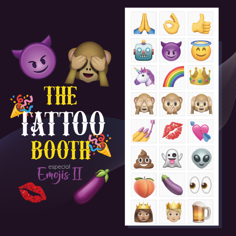 Tatuajes Temporales Emojis II x24 Tattoos