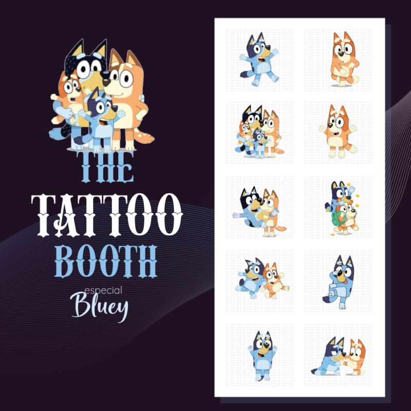 Tattoos Temporales Bluey I X10 Tattoos