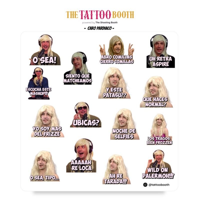 Tatuajes Temporales Caro Pardiaco x15 Tattoos
