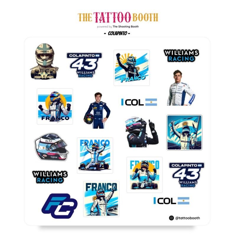 Tatuajes Temporales Colapinto  x18 Tattoos