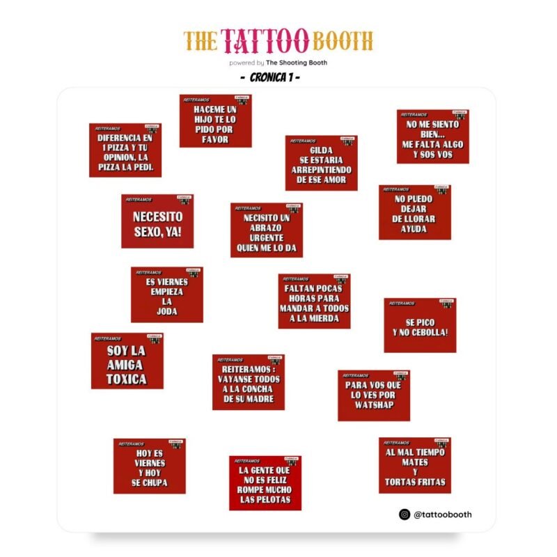 Tatuajes Temporales Cronica l x16 Tattoos