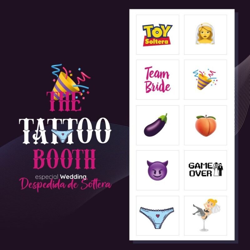 Tatuajes Temporales Despedida de Soltera  x10 Tattoos