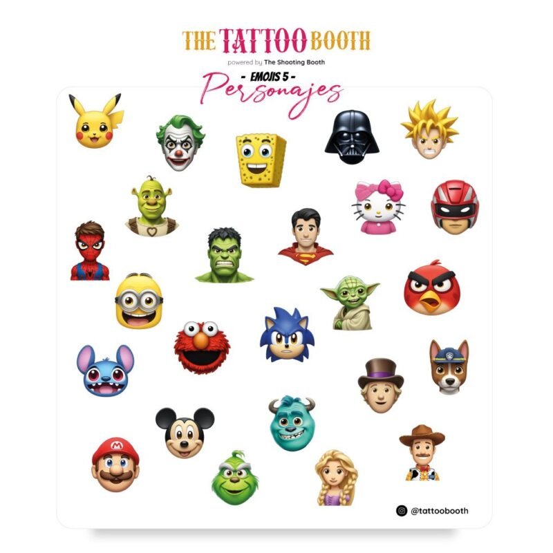 Tatuajes Temporales Emojis V x25 Tattoos