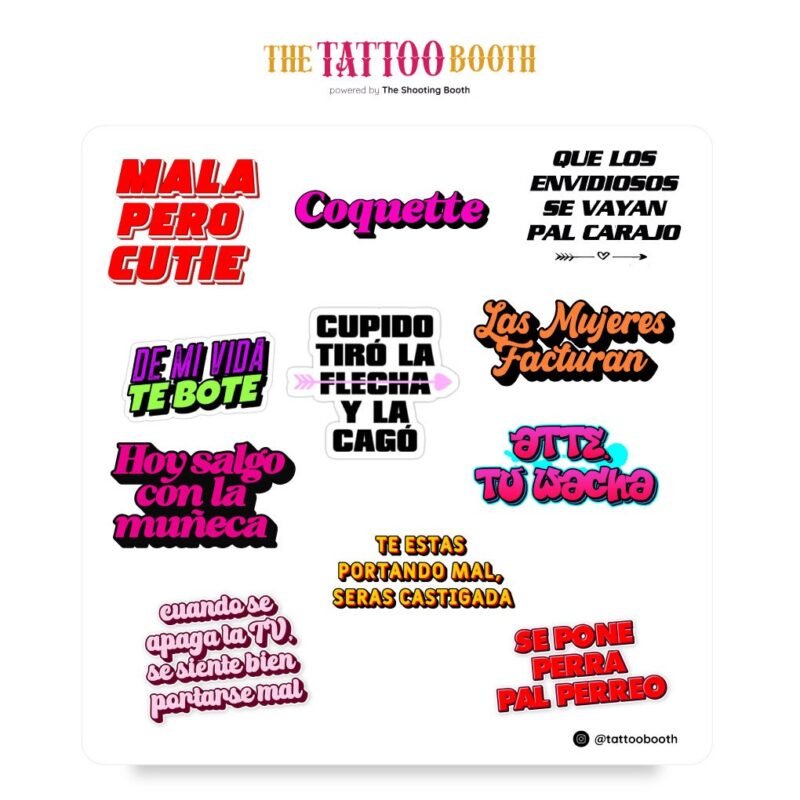 Tatuajes Temporales Frases II  x11 Tattoos