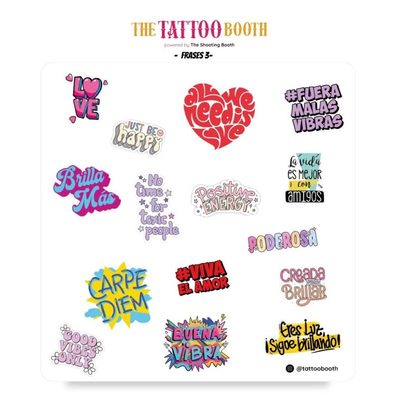 Tatuajes Temporales Frases III  x15 Tattoos