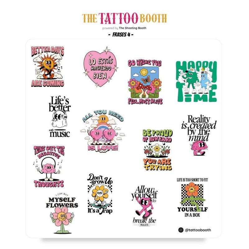 Tatuajes Temporales Frases IV  x13 Tattoos