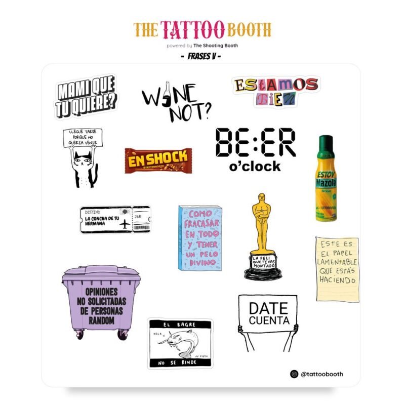 Tatuajes Temporales Frases V  x14 Tattoos