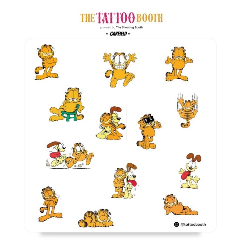 Tatuajes Temporales Garfield  x13 Tattoos