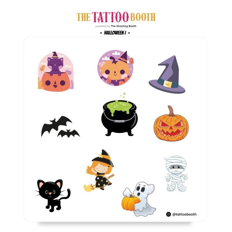 Tatuajes Temporales Halloween x10 Tattoos