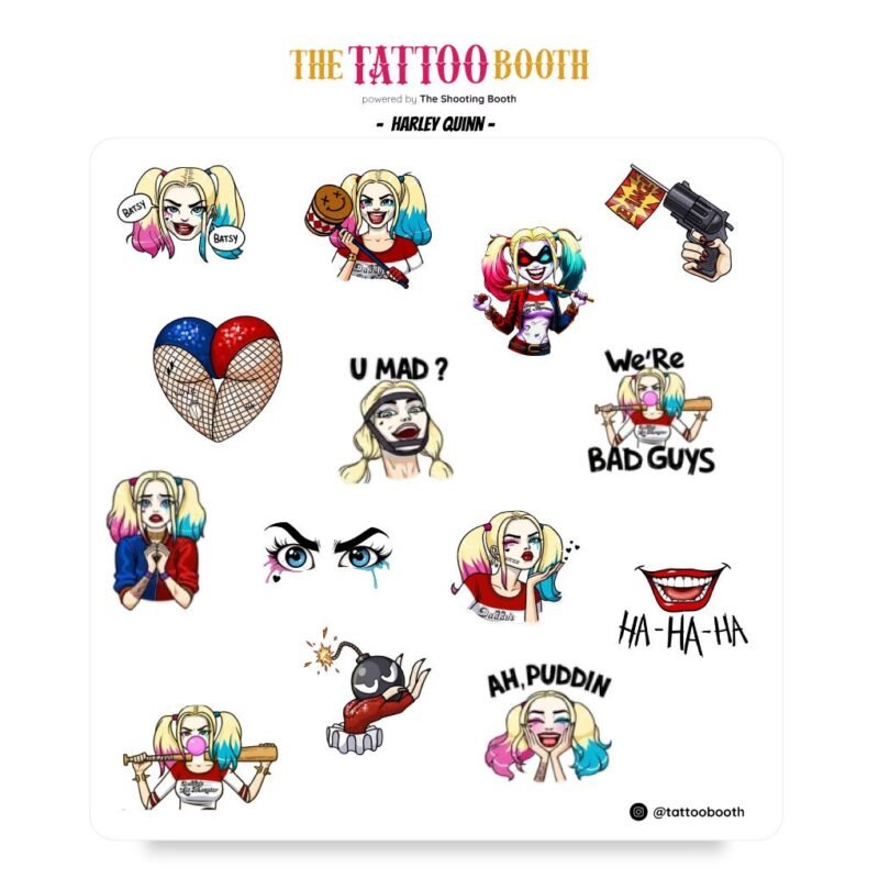 Tatuajes Temporales Harley Quinn x14 Tattoos