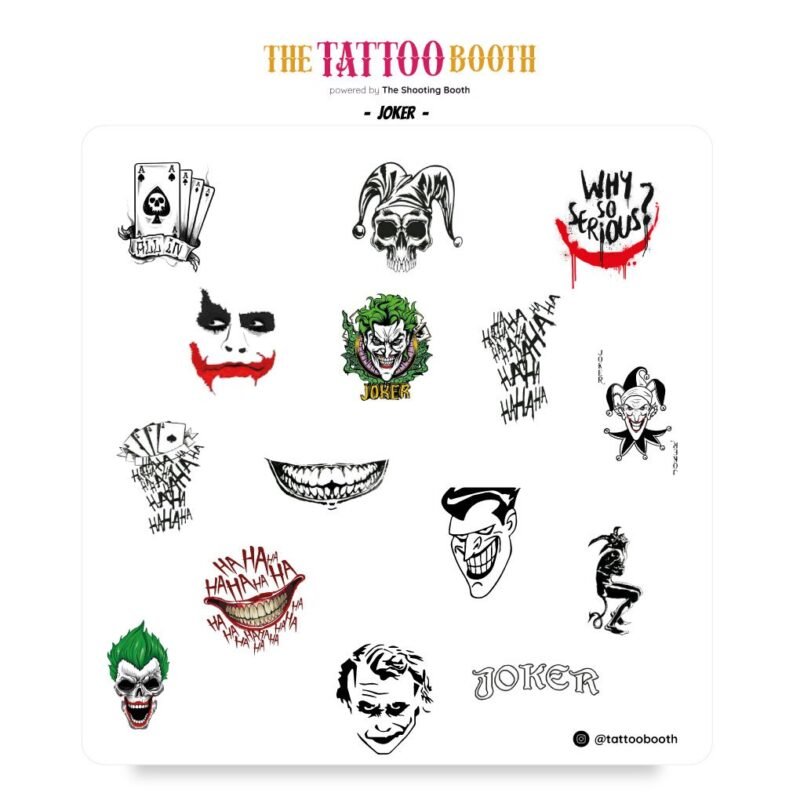 Tatuajes Temporales Joker x15 Tattoos