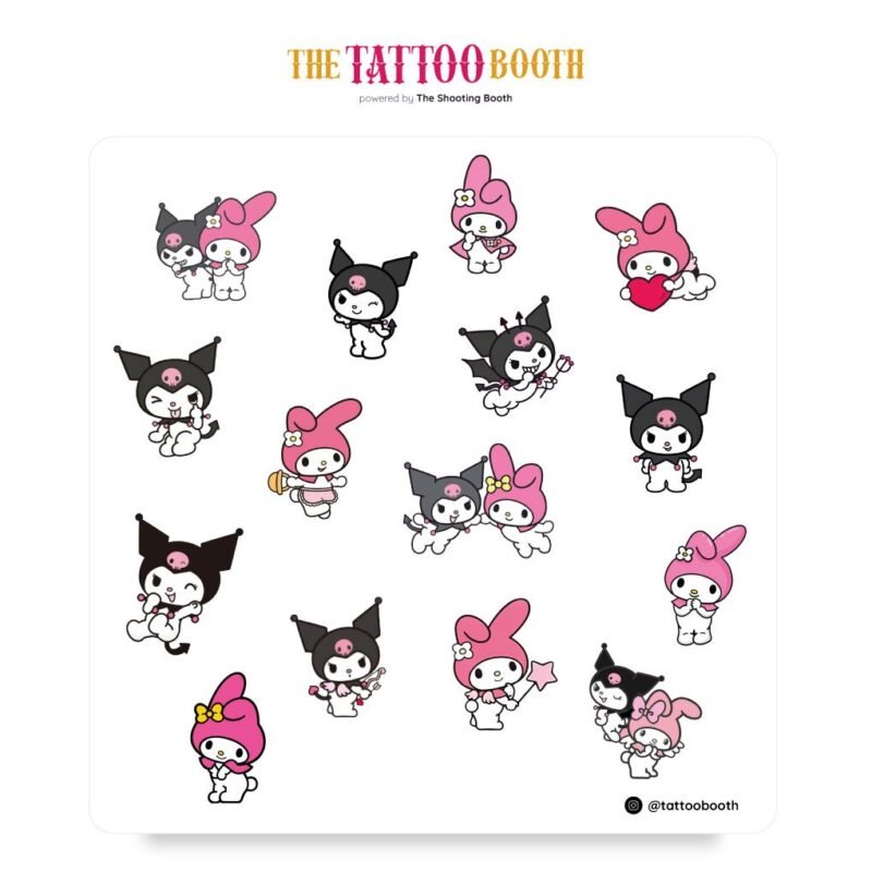 Tatuajes Temporales Kuromi x15 Tattoos