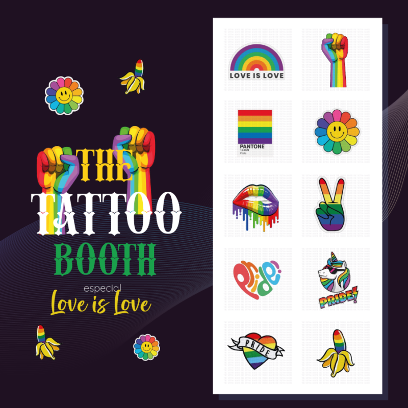 Tatuajes Temporales Love Is Love Pride II  x10 Tattoos