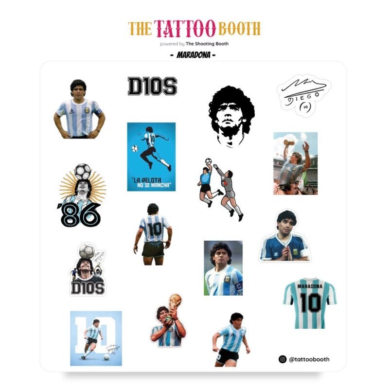 Tatuajes Temporales Maradona x16 Tattoos