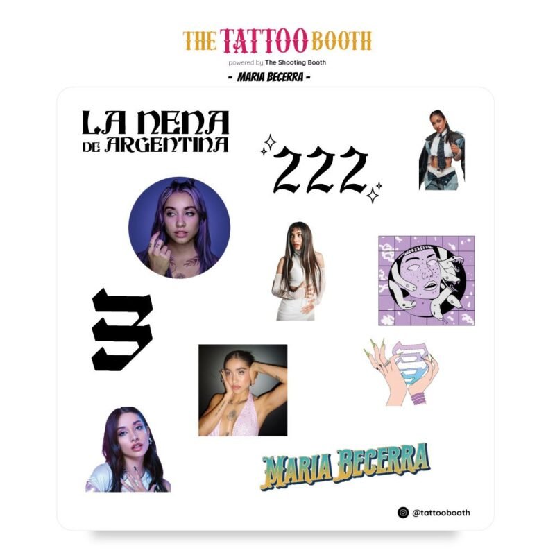 Tatuajes Temporales Maria Becerra  x11 Tattoos