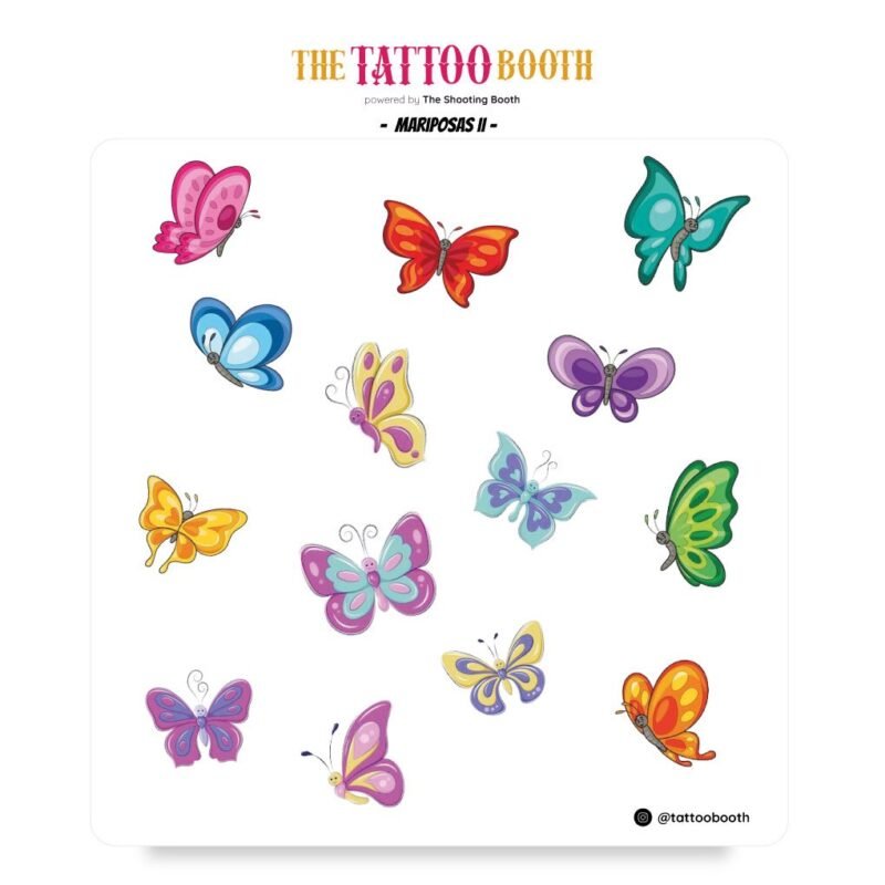 Tatuajes Temporales Mariposas II  x14 Tattoos