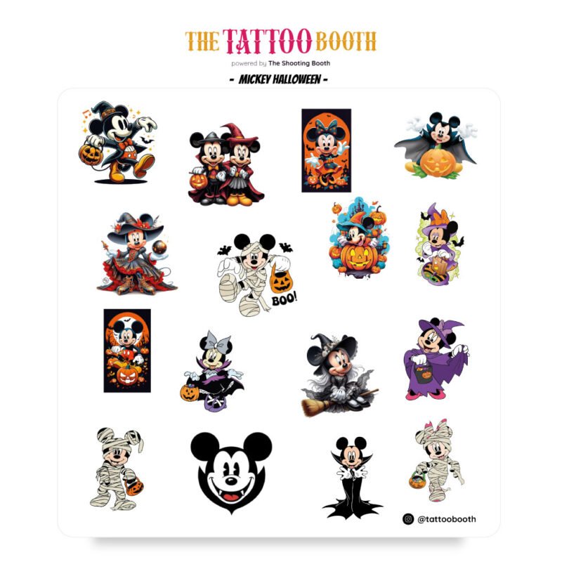 Tattoos Temporales Mickey Halloween X16 Tattoos