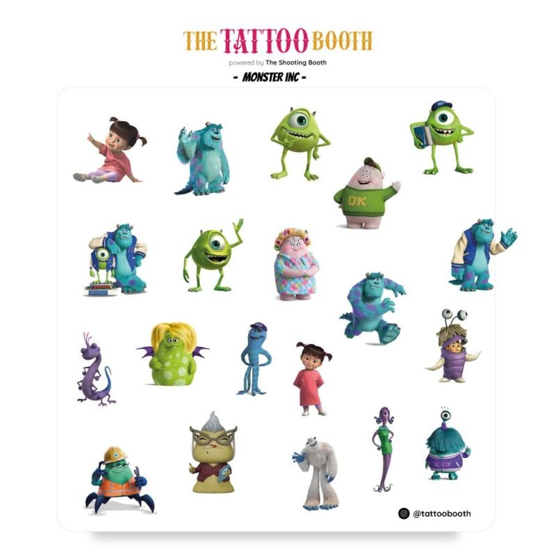 Tatuajes Temporales Monster Inc  x20 Tattoos