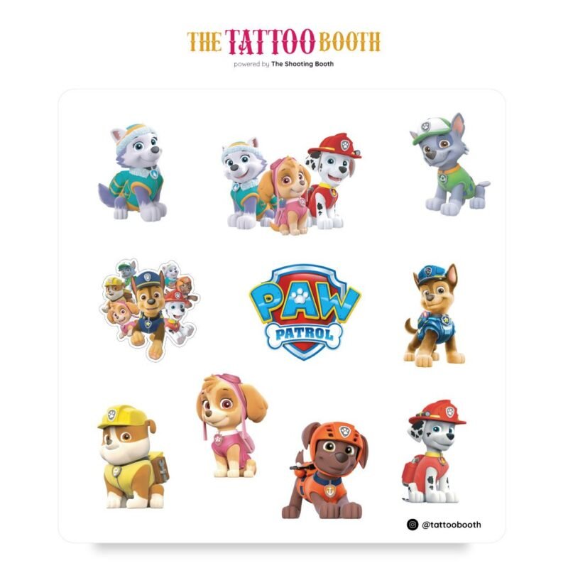 Tatuajes Temporales Paw Patrol x10 Tattoos