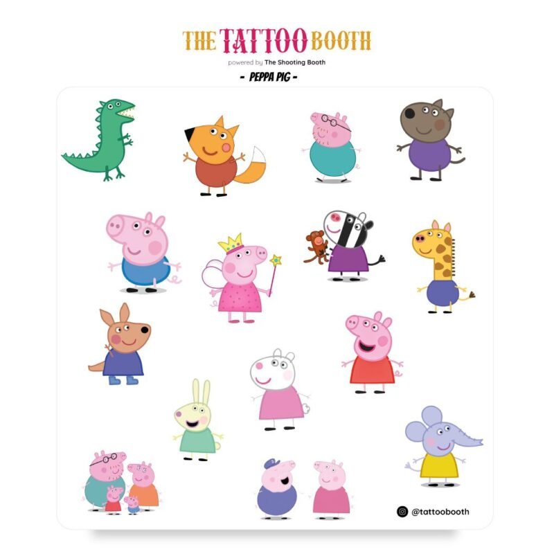Tatuajes Temporales Peppa Pig x15 Tattoos