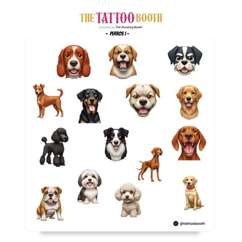 Tatuajes Temporales Perros I x15 Tattoos