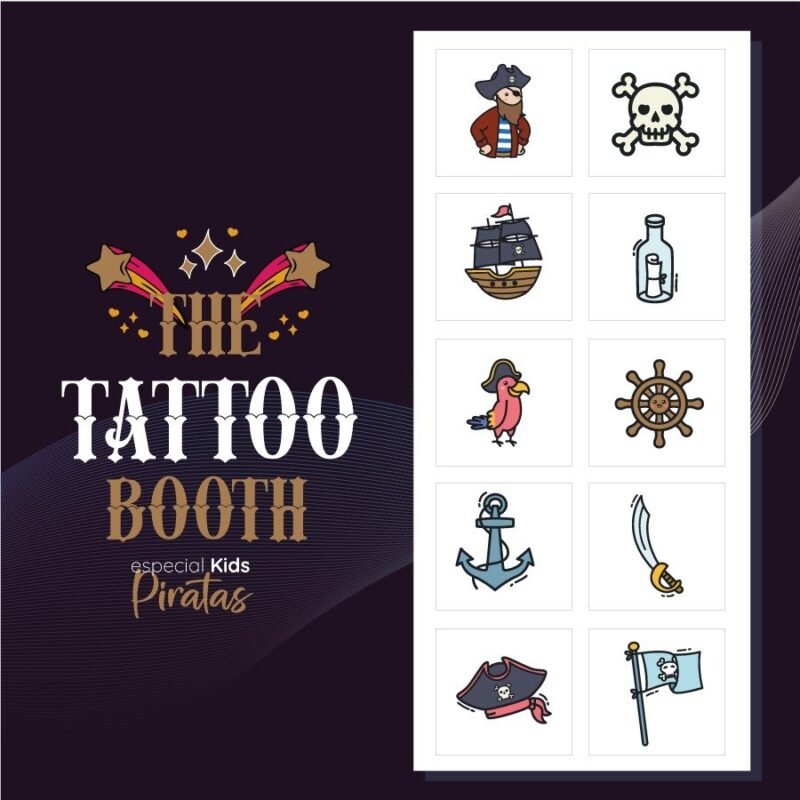 Tattoos Temporales Piratas x 10 tattoos