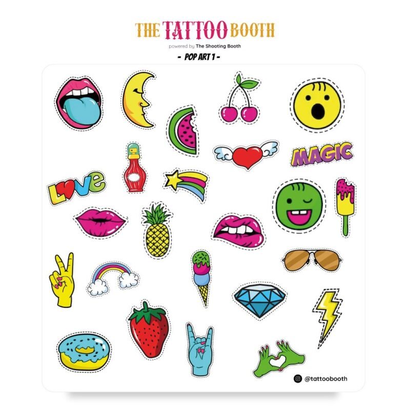 Tatuajes Temporales Pop ART x25 Tattoos