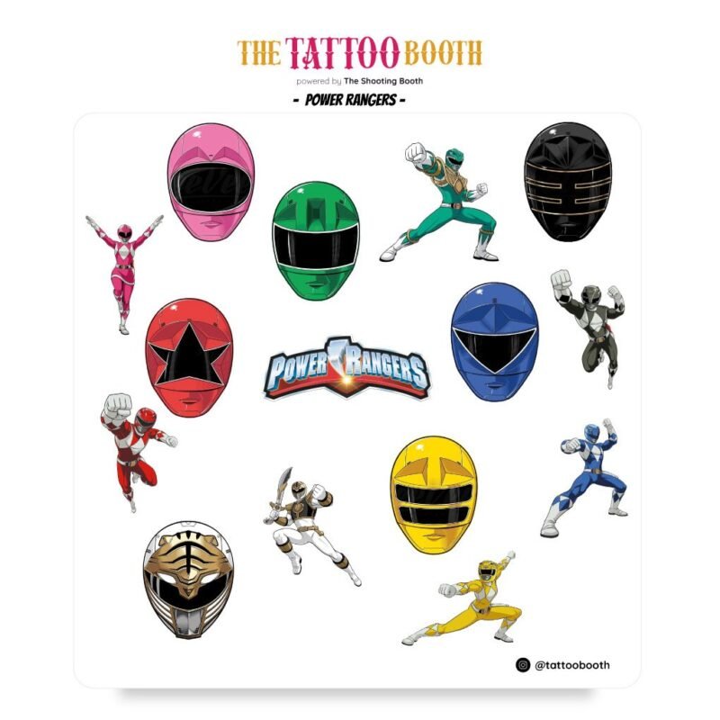 Tatuajes Temporales Power Rangers x15 Tattoos