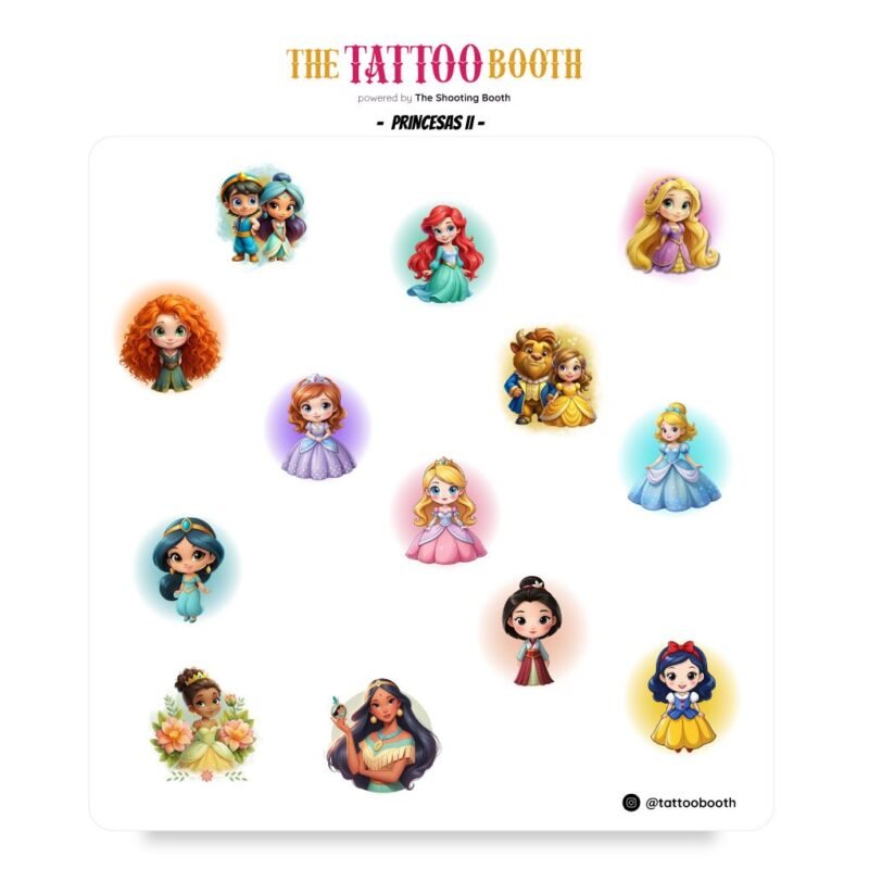 Tatuajes Temporales Princesas II x13 Tattoos