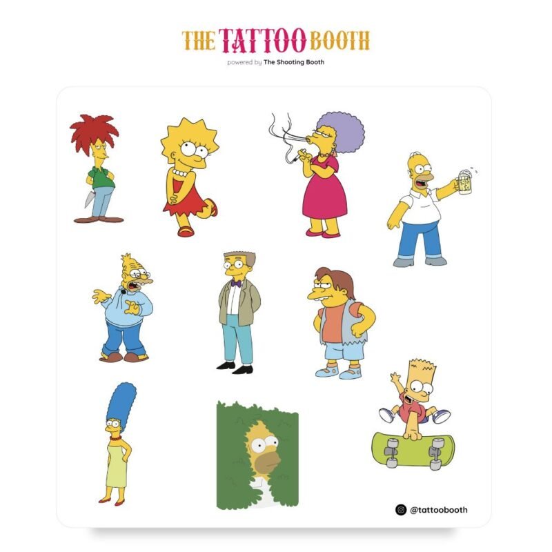 Tattoos Temporales Los Simpsons x 10 tattoos