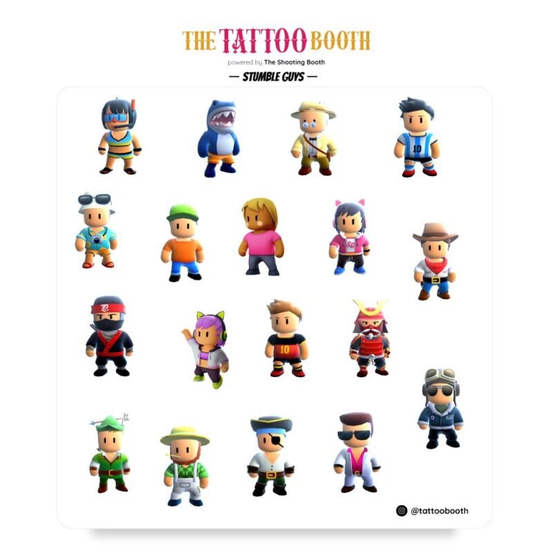 Tatuajes Temporales Stumble guys x18 Tattoos