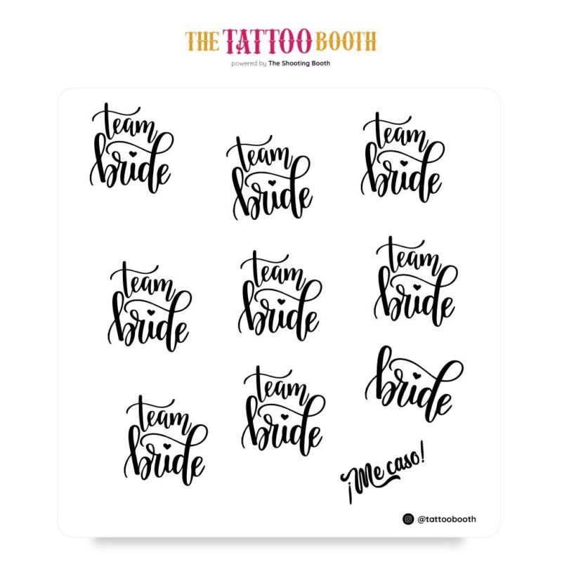 Tatuajes Temporales Team Bride x10 Tattoos