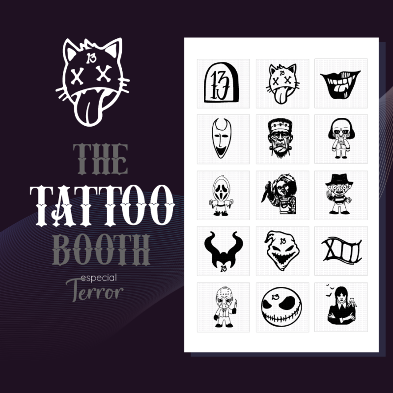 Tatuajes Temporales Terror  x15 Tattoos
