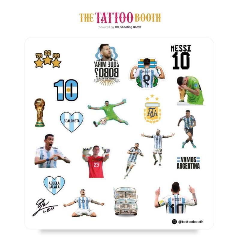 Tattoos Temporales Argentina Mundial x 21 tattoos