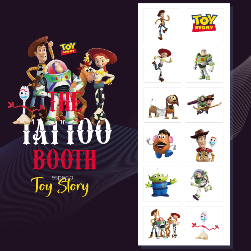 Tatuajes Temporales Toy Story  x12 Tattoos