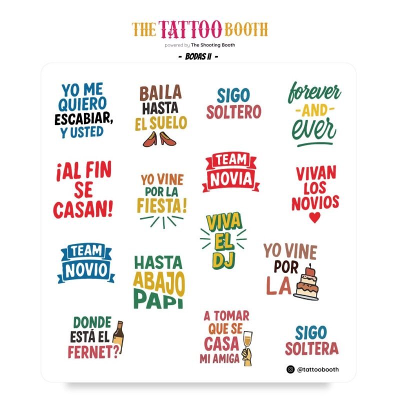 Tattoos Temporales Bodas II 15 tattoos