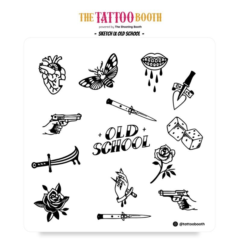 Tatuajes Temporales Sckecht x Old School x 14 Tattoos