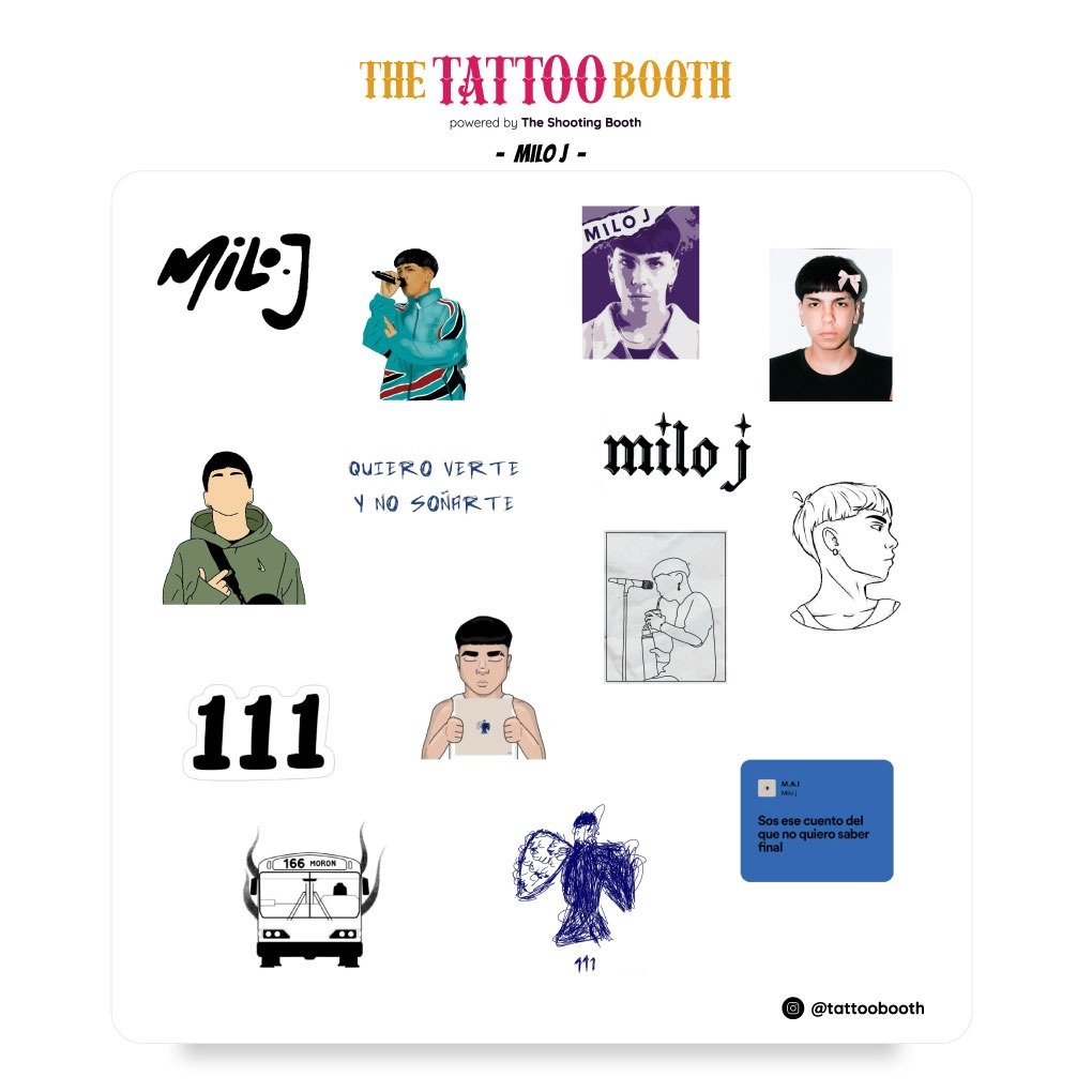 Tatuajes Temporales Milo J x 14 Tattoos