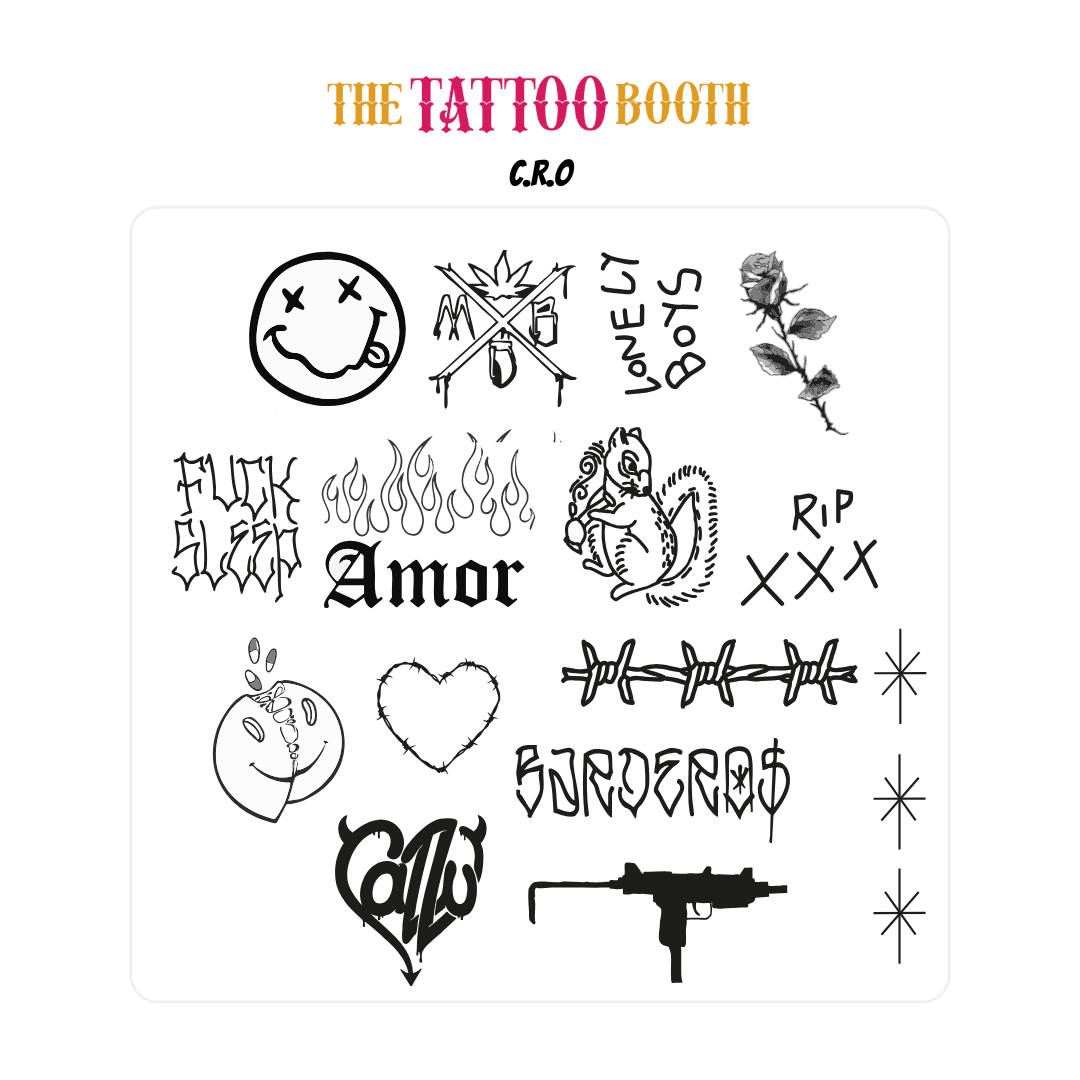 Tatuajes Temporales CRO x 16 Tattoos